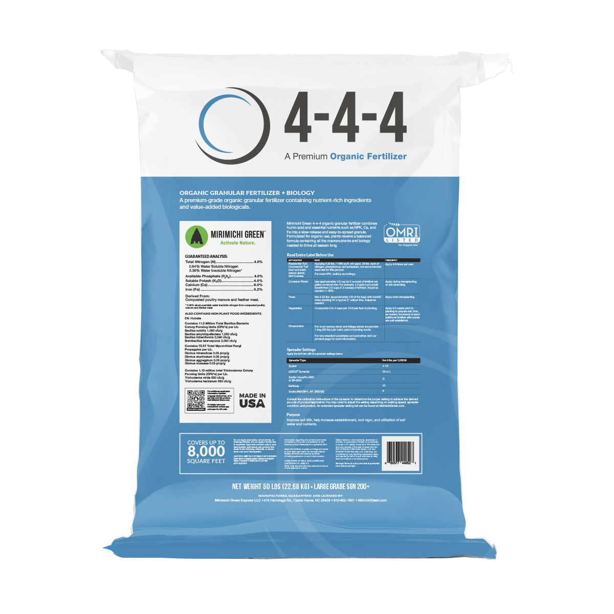 4-4-4 Organic Granular Fertilizer with Biology